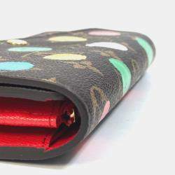 Pre Owned Louis Vuitton Monogram Portefeuille Sarah Nm Bifold Long Wallet Canvas Brown