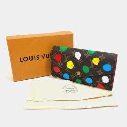 Pre Owned Louis Vuitton Monogram Portefeuille Sarah Nm Bifold Long Wallet Canvas Brown