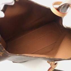 Pre Owned Louis Vuitton Atlantis Gm Handbag Coated Canvas Leather Monogram Brown