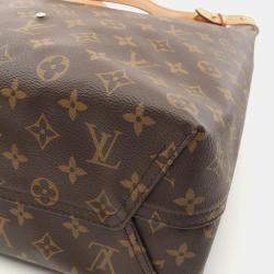 Pre Owned Louis Vuitton Atlantis Gm Handbag Coated Canvas Leather Monogram Brown