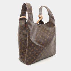 Pre Owned Louis Vuitton Atlantis Gm Handbag Coated Canvas Leather Monogram Brown