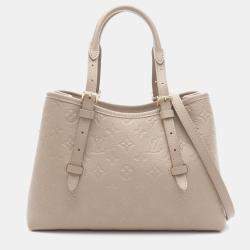 Pre Owned Louis Vuitton Babylon Tote Pm Handbag Monogram Empreinte Leather Beige
