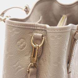 Pre Owned Louis Vuitton Babylon Tote Pm Handbag Monogram Empreinte Leather Beige
