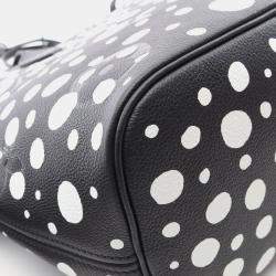Pre Owned Louis Vuitton X Yayoi Kusama Neverfull Mm Tote Bag In Monogram Empreinte Leather Black And White With Infinity Dots