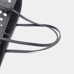 Pre Owned Louis Vuitton X Yayoi Kusama Neverfull Mm Tote Bag In Monogram Empreinte Leather Black And White With Infinity Dots