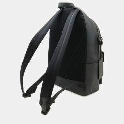 Pre Owned Louis Vuitton Lv Aerogram Takeoff Backpack Leather Noir Black
