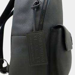Pre Owned Louis Vuitton Lv Aerogram Takeoff Backpack Leather Noir Black