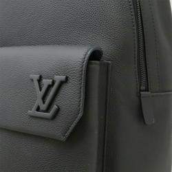 Pre Owned Louis Vuitton Lv Aerogram Takeoff Backpack Leather Noir Black