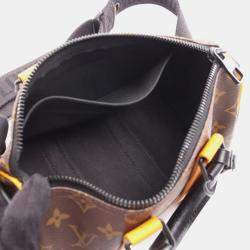 Pre Owned Louis Vuitton Keepall Bandouliere 25 Monogram Macassar Handbag Coated Canvas And Leather Brown