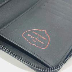 Pre Owned Louis Vuitton Monogram Empreinte Zippy Wallet Vertical Long Leather Noir Red