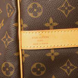 Pre Owned Louis Vuitton Brown Monogram Keepall Bandouliere 50
