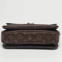 Pre Owned Louis Vuitton Monogram Canvas Braided Pochette Metis Bag
