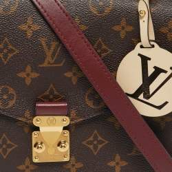 Pre Owned Louis Vuitton Monogram Canvas Braided Pochette Metis Bag