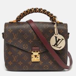 Pre Owned Louis Vuitton Monogram Canvas Braided Pochette Metis Bag