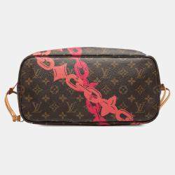Pre Owned Louis Vuitton Brown Monogram Bay Neverfull MM