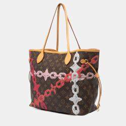 Pre Owned Louis Vuitton Brown Monogram Bay Neverfull MM