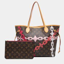 Pre Owned Louis Vuitton Brown Monogram Bay Neverfull MM