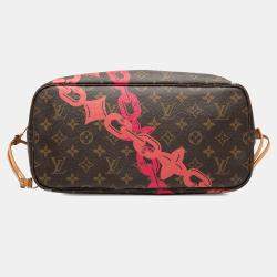 Pre Owned Louis Vuitton Brown Monogram Bay Neverfull MM