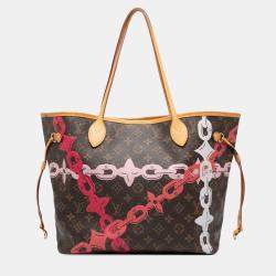 Pre Owned Louis Vuitton Brown Monogram Bay Neverfull MM