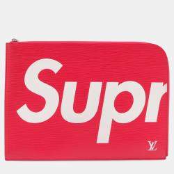 Pre Owned Louis Vuitton Red Supreme Epi Pochette Jour GM