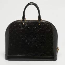 Pre Owned Louis Vuitton Vert Bronze Monogram Vernis Alma GM Bag