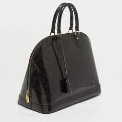 Pre Owned Louis Vuitton Vert Bronze Monogram Vernis Alma GM Bag