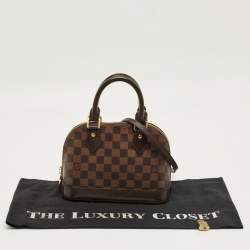 Pre Owned Louis Vuitton Damier Ebene Canvas Alma BB Bag