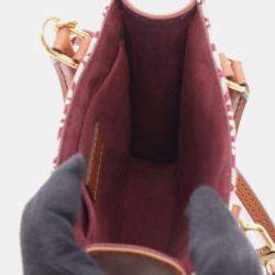 مملوكة مسبقًا حقيبة لوي فيتون منذ عام 1854 بيتيت ساك بلات حمراء كانفاس توت