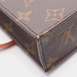 مملوكة مسبقًا حقيبة لوي فيتون ساك بلات قماش بني للكتف