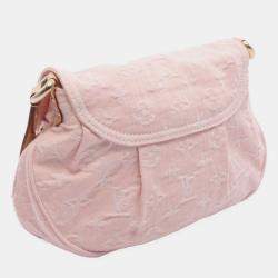 Pre Owned Louis Vuitton Sunset Pink Denim Monogram Shoulder Bag