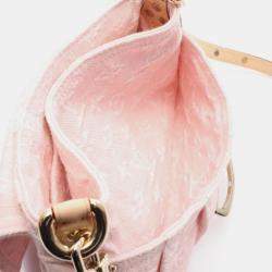 Pre Owned Louis Vuitton Sunset Pink Denim Monogram Shoulder Bag