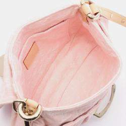 Pre Owned Louis Vuitton Sunset Pink Denim Monogram Shoulder Bag