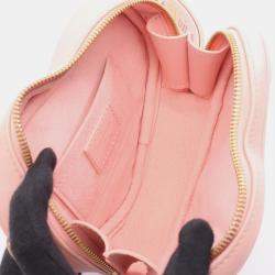 مملوكة مسبقًا حقيبة قلب مزينة بجلد العجل لوي فويتون نيو ويف لوف لوك روز بوميتز