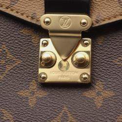 Pre Owned Louis Vuitton Metis Brown Monogram Canvas Shoulder Bag