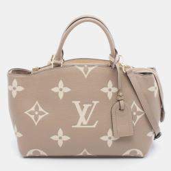 Pre Owned Louis Vuitton Neutrals Bicolor Empreinte Monogram Giant Top Handle Bag