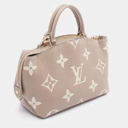 Pre Owned Louis Vuitton Neutrals Bicolor Empreinte Monogram Giant Top Handle Bag