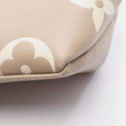 Pre Owned Louis Vuitton Neutrals Bicolor Empreinte Monogram Giant Top Handle Bag