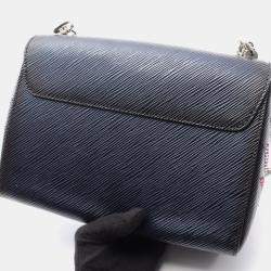Pre Owned Louis Vuitton Twist MM Navy Epi Leather Chain Shoulder Bag