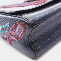 Pre Owned Louis Vuitton Twist MM Navy Epi Leather Chain Shoulder Bag