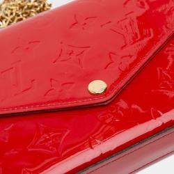 Pre Owned Louis Vuitton Red Monogram Vernis Pochette Felicie
