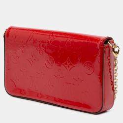 Pre Owned Louis Vuitton Red Monogram Vernis Pochette Felicie