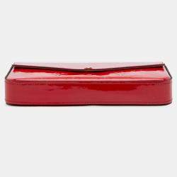 Pre Owned Louis Vuitton Red Monogram Vernis Pochette Felicie
