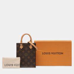 Pre Owned Louis Vuitton Brown Monogram Petit Sac Plat