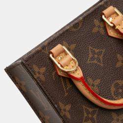 Pre Owned Louis Vuitton Brown Monogram Petit Sac Plat