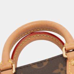 Pre Owned Louis Vuitton Brown Monogram Petit Sac Plat