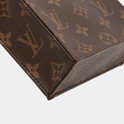 Pre Owned Louis Vuitton Brown Monogram Petit Sac Plat