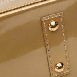 Pre Owned Louis Vuitton Gold Monogram Vernis Alma BB