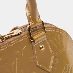 Pre Owned Louis Vuitton Gold Monogram Vernis Alma BB