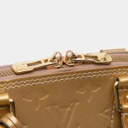 Pre Owned Louis Vuitton Gold Monogram Vernis Alma BB