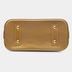Pre Owned Louis Vuitton Gold Monogram Vernis Alma BB